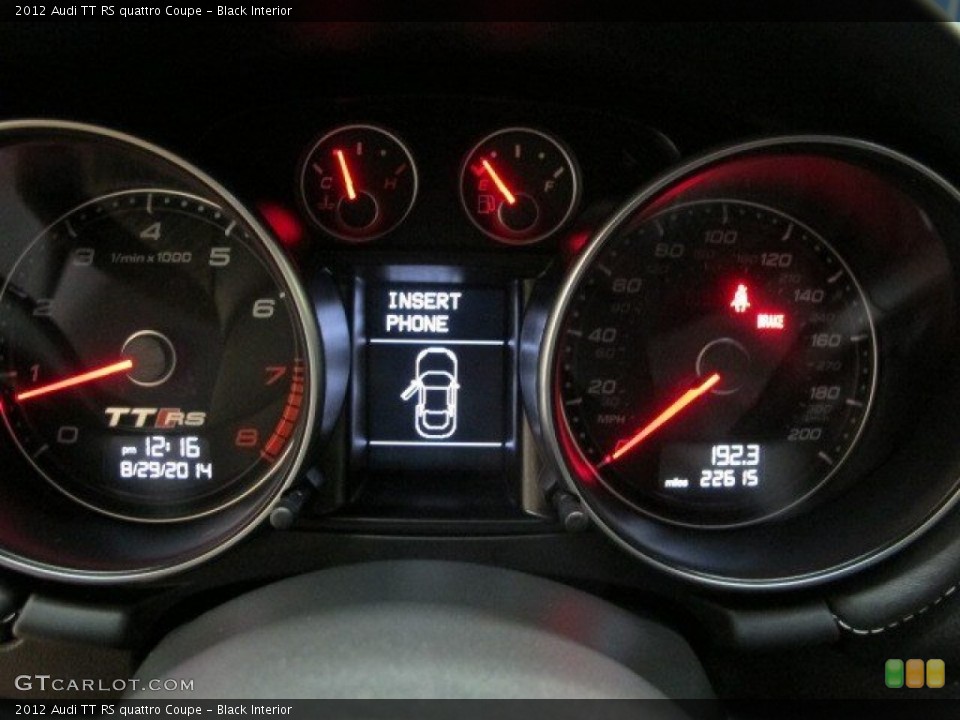 Black Interior Gauges for the 2012 Audi TT RS quattro Coupe #96947665