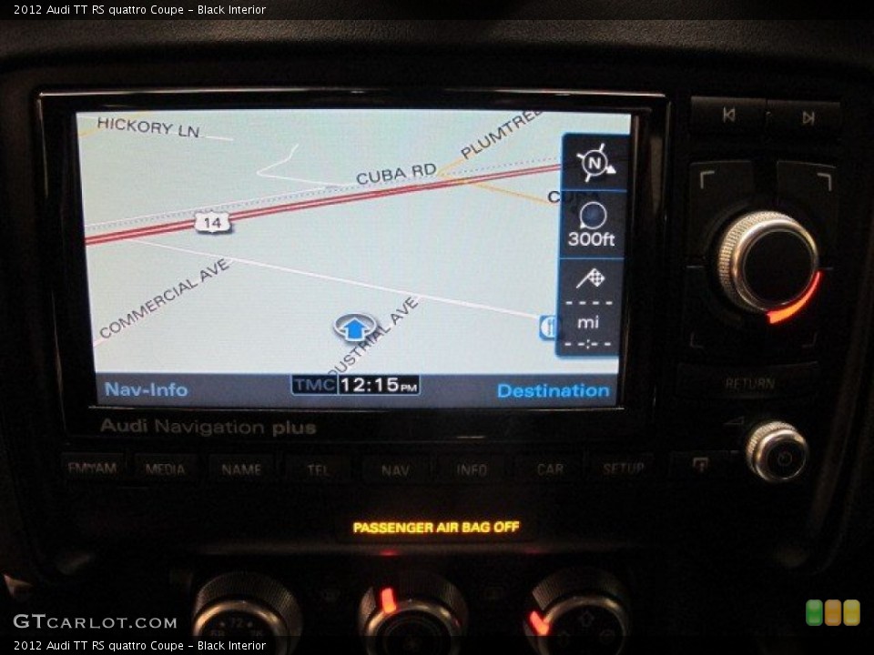 Black Interior Navigation for the 2012 Audi TT RS quattro Coupe #96947720