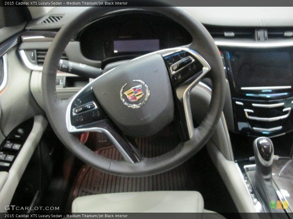 Medium Titanium/Jet Black Interior Steering Wheel for the 2015 Cadillac XTS Luxury Sedan #96948745