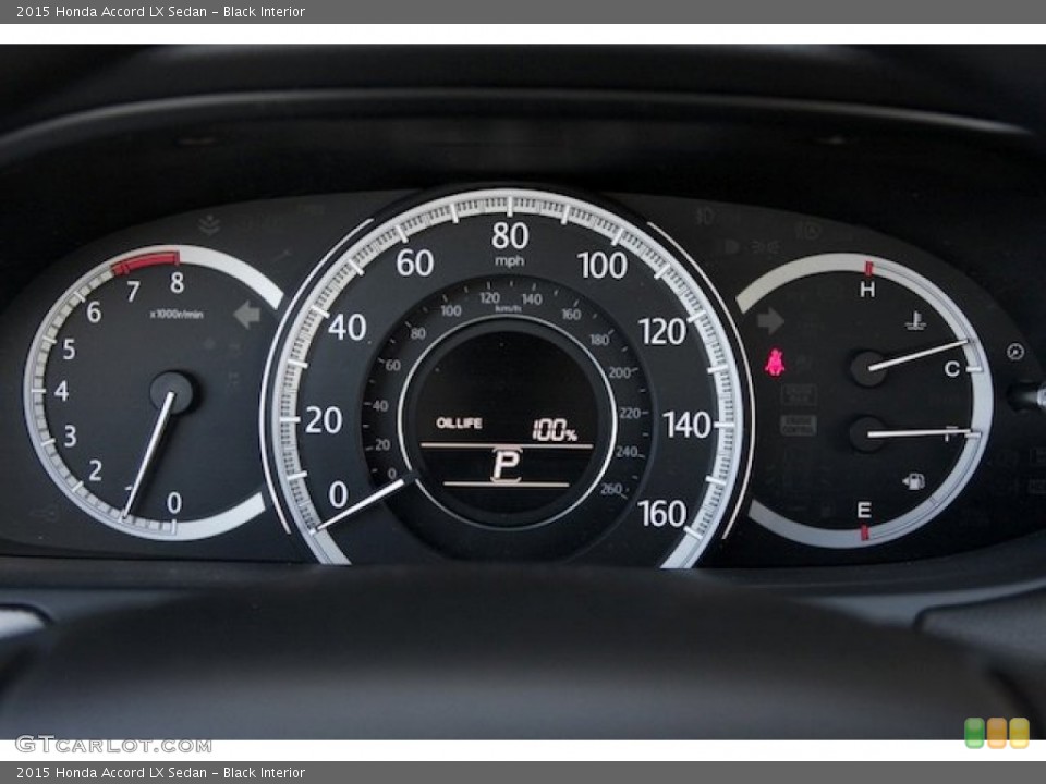 Black Interior Gauges for the 2015 Honda Accord LX Sedan #96950716