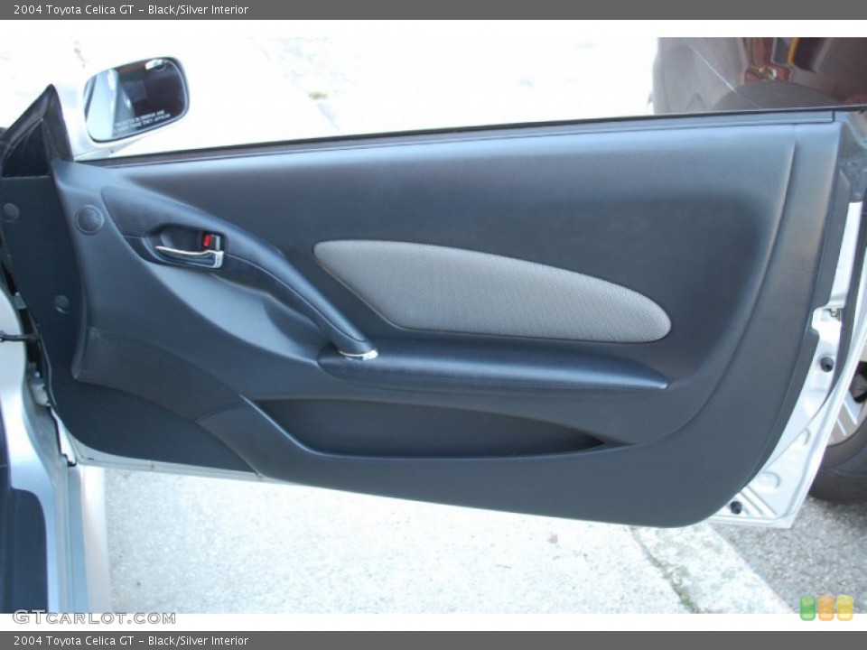 Black/Silver Interior Door Panel for the 2004 Toyota Celica GT #96957915