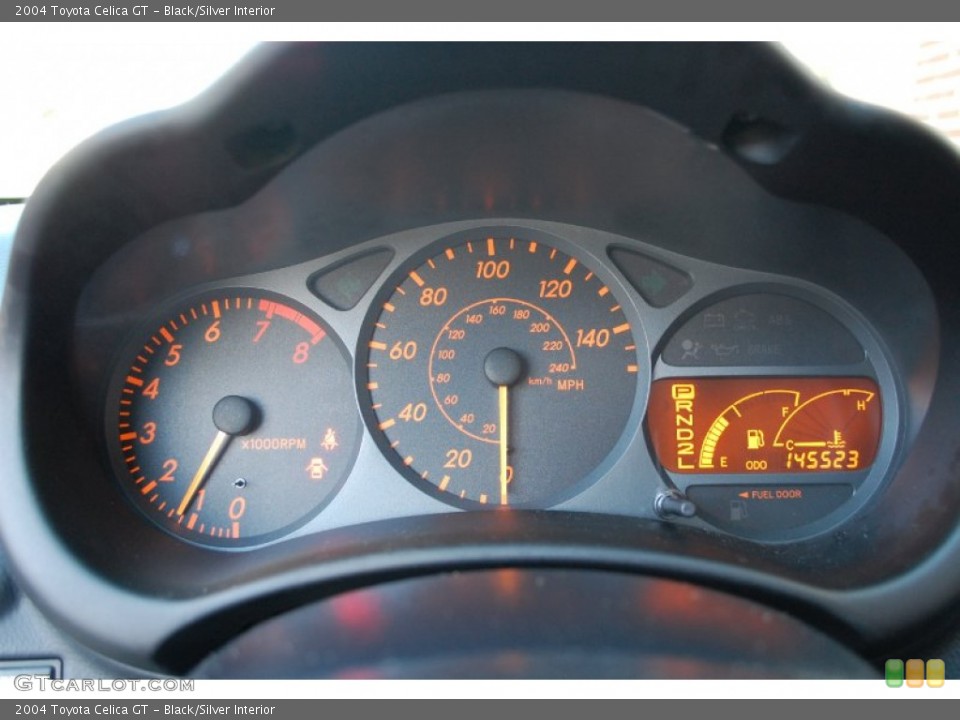 Black/Silver Interior Gauges for the 2004 Toyota Celica GT #96958480