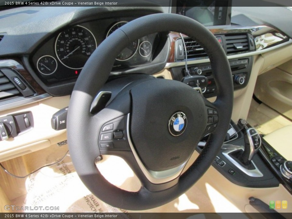 Venetian Beige Interior Steering Wheel for the 2015 BMW 4 Series 428i xDrive Coupe #96962169