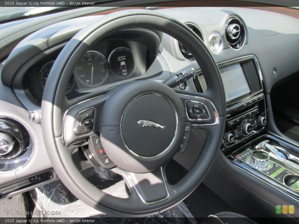 Jet/Jet Interior Steering Wheel for the 2015 Jaguar XJ XJL Portfolio AWD #96962625
