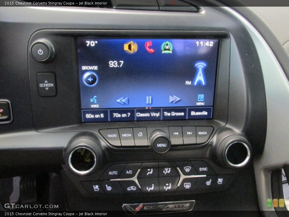 Jet Black Interior Controls for the 2015 Chevrolet Corvette Stingray Coupe #96965310