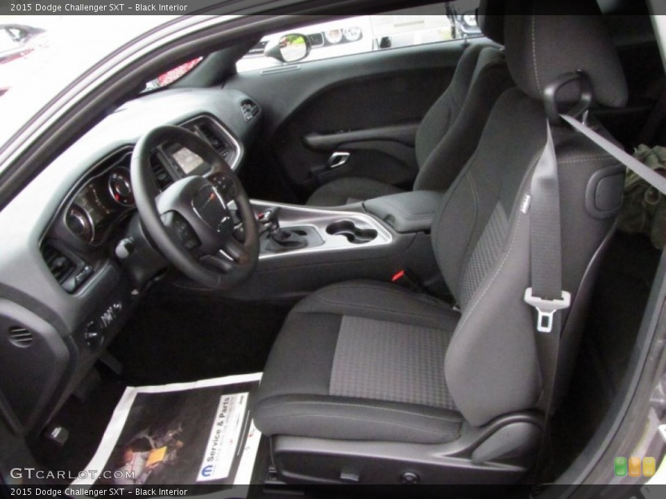 Black Interior Front Seat for the 2015 Dodge Challenger SXT #96971862
