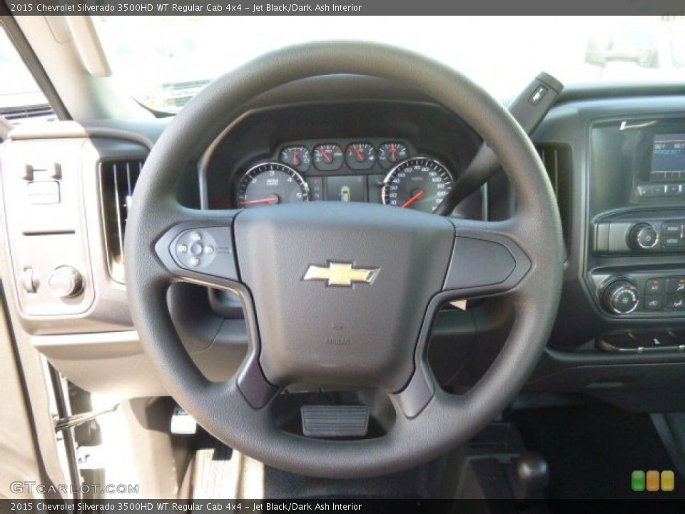 Jet Black/Dark Ash Interior Steering Wheel for the 2015 Chevrolet Silverado 3500HD WT Regular Cab 4x4 #96972969