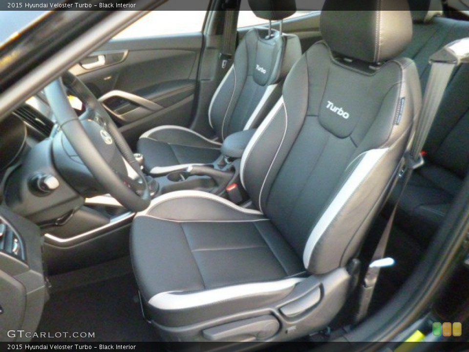 Black Interior Front Seat for the 2015 Hyundai Veloster Turbo #96981902