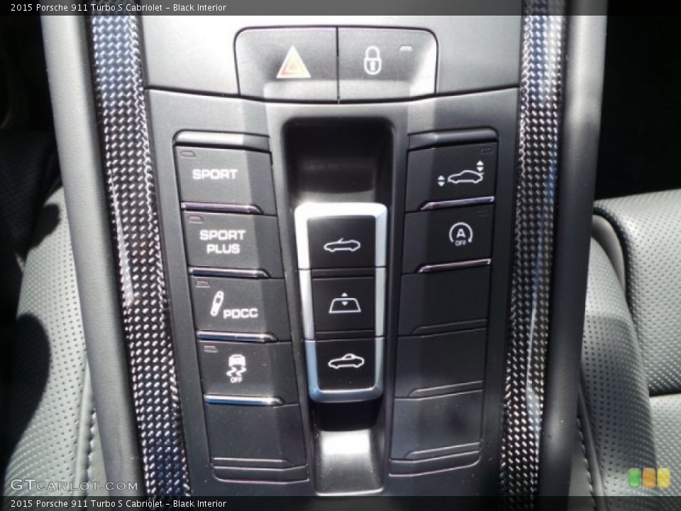 Black Interior Controls for the 2015 Porsche 911 Turbo S Cabriolet #96986097