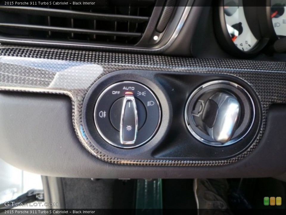 Black Interior Controls for the 2015 Porsche 911 Turbo S Cabriolet #96986139