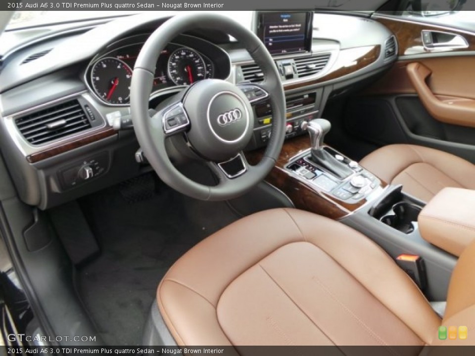 Nougat Brown Interior Photo for the 2015 Audi A6 3.0 TDI Premium Plus quattro Sedan #96988869