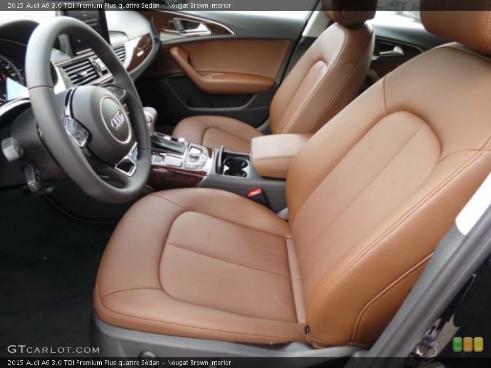 Nougat Brown Interior Front Seat for the 2015 Audi A6 3.0 TDI Premium Plus quattro Sedan #96988881