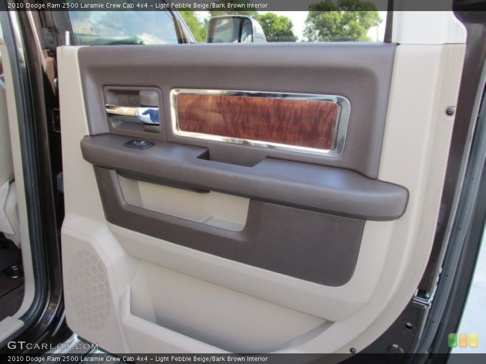 Light Pebble Beige/Bark Brown Interior Door Panel for the 2010 Dodge Ram 2500 Laramie Crew Cab 4x4 #96995031