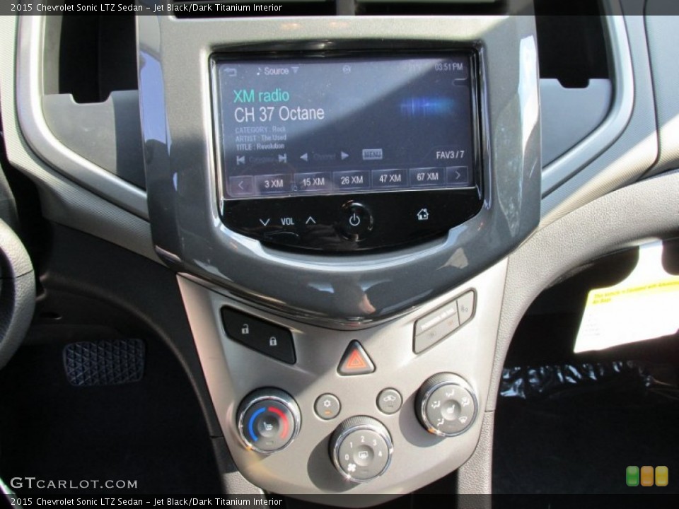 Jet Black/Dark Titanium Interior Controls for the 2015 Chevrolet Sonic LTZ Sedan #97002669