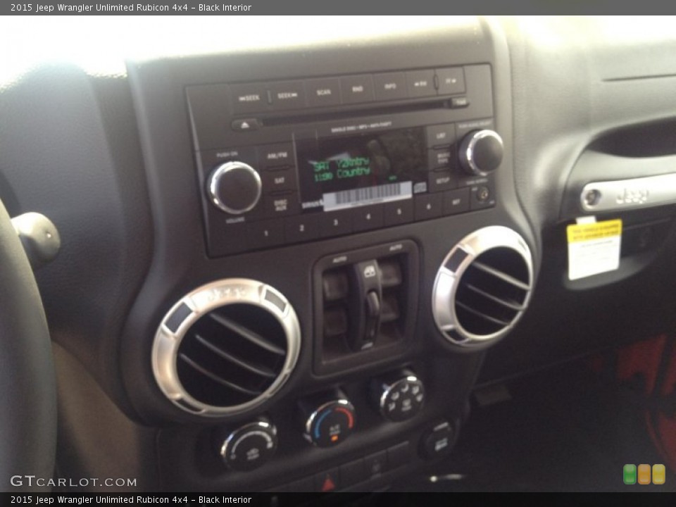 Black Interior Controls for the 2015 Jeep Wrangler Unlimited Rubicon 4x4 #97002726