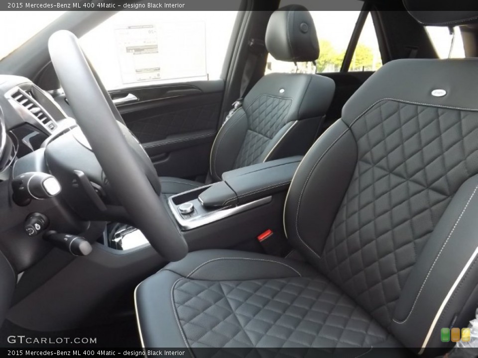 designo Black 2015 Mercedes-Benz ML Interiors