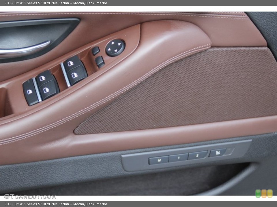Mocha/Black Interior Controls for the 2014 BMW 5 Series 550i xDrive Sedan #97008805