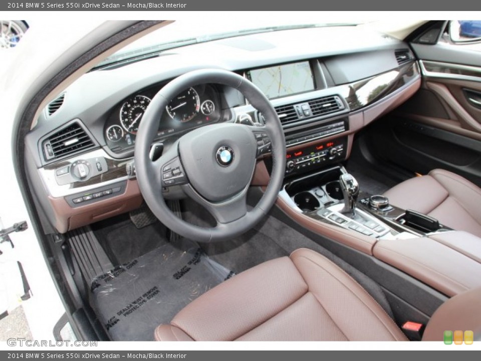 Mocha/Black Interior Photo for the 2014 BMW 5 Series 550i xDrive Sedan #97008834