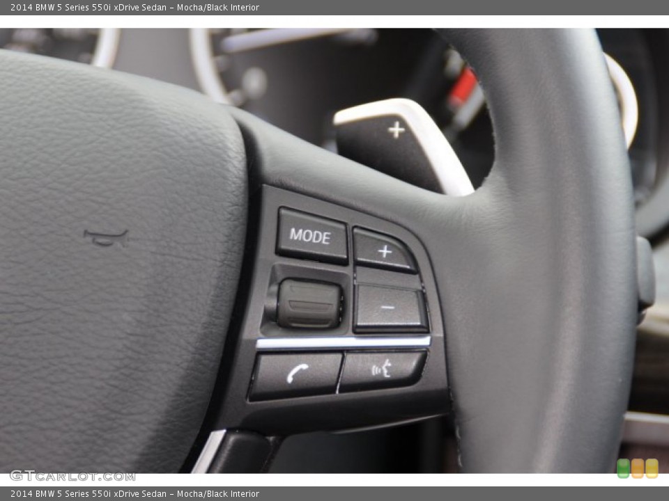 Mocha/Black Interior Controls for the 2014 BMW 5 Series 550i xDrive Sedan #97009044