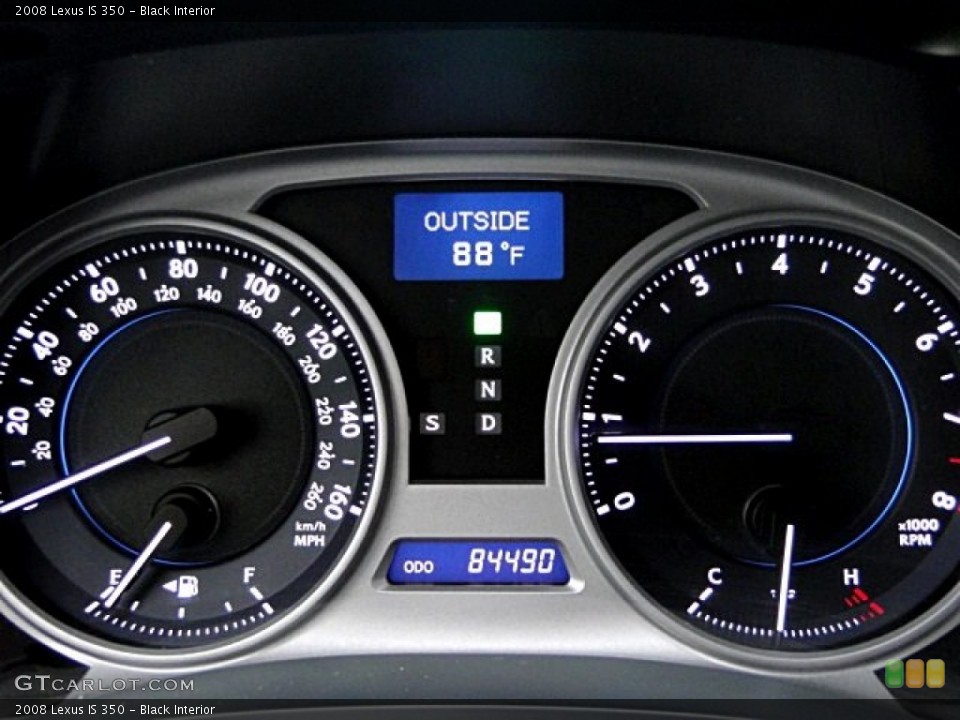 Black Interior Gauges for the 2008 Lexus IS 350 #97020285
