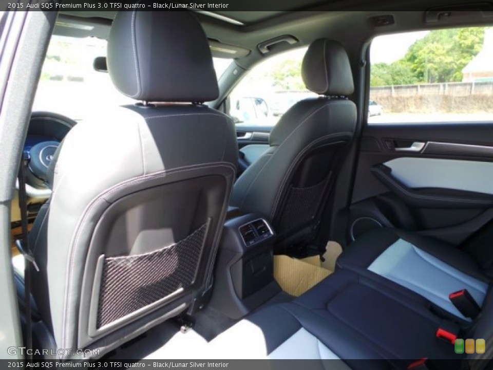 Black/Lunar Silver Interior Rear Seat for the 2015 Audi SQ5 Premium Plus 3.0 TFSI quattro #97020513