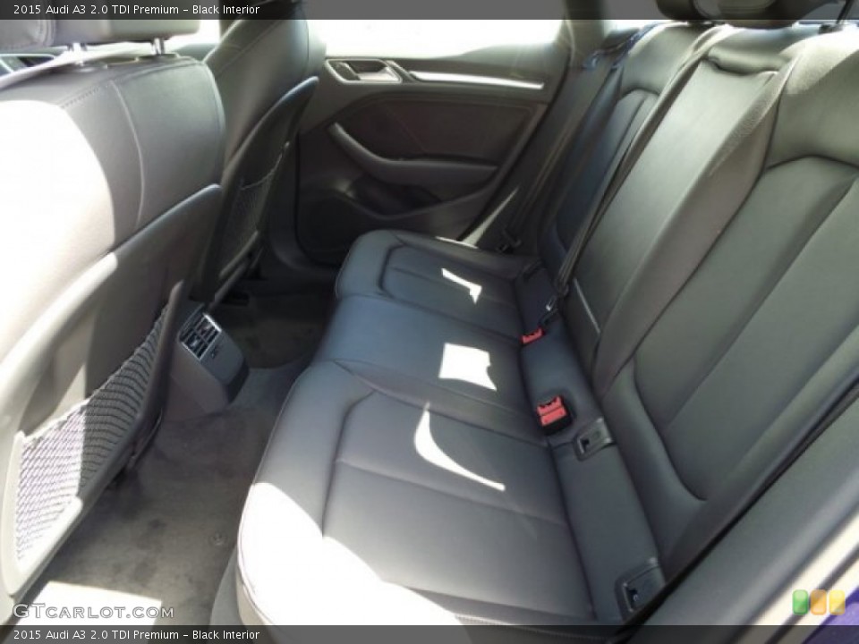 Black Interior Rear Seat for the 2015 Audi A3 2.0 TDI Premium #97021329