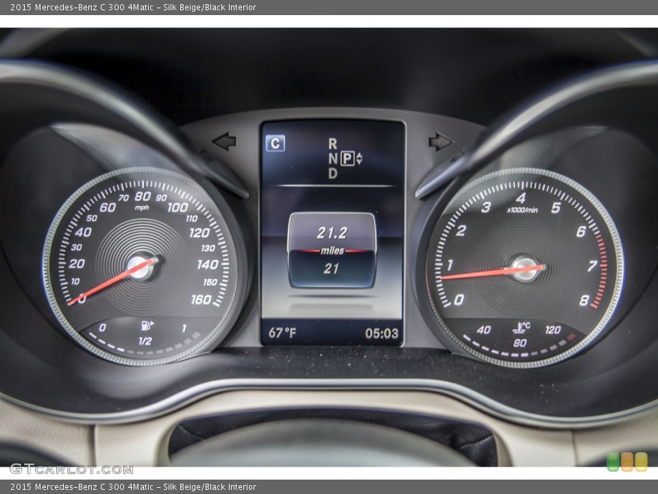 Silk Beige/Black Interior Gauges for the 2015 Mercedes-Benz C 300 4Matic #97036587