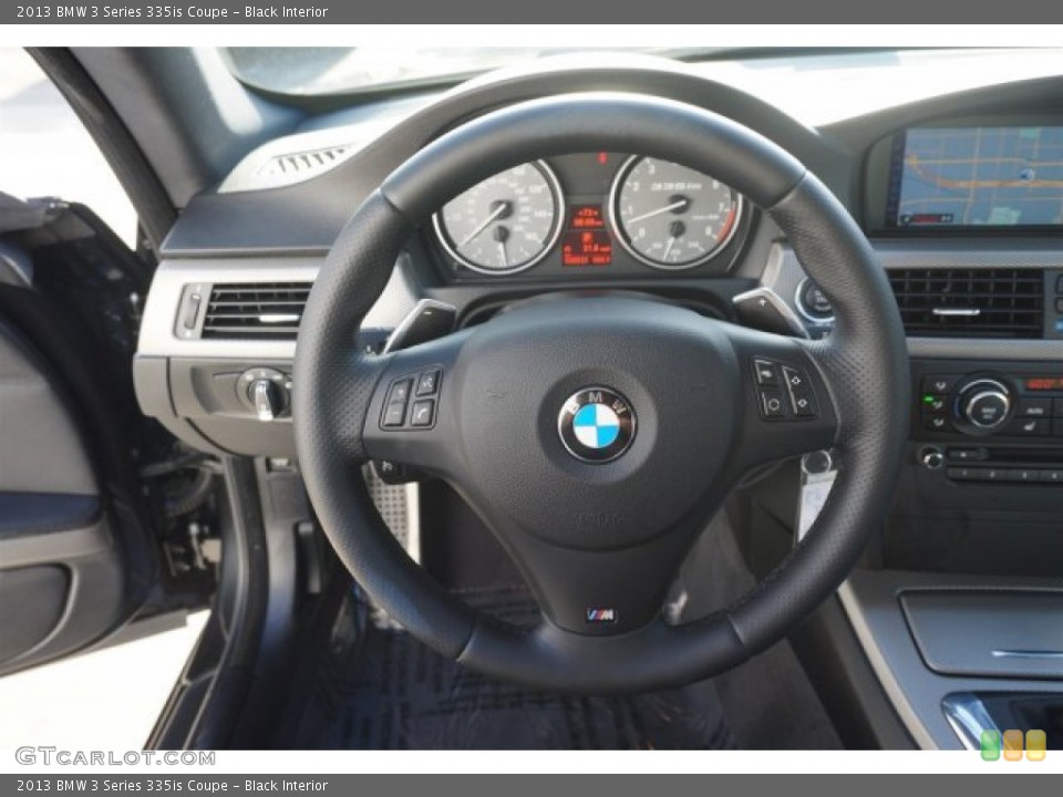 Black Interior Steering Wheel for the 2013 BMW 3 Series 335is Coupe #97038843