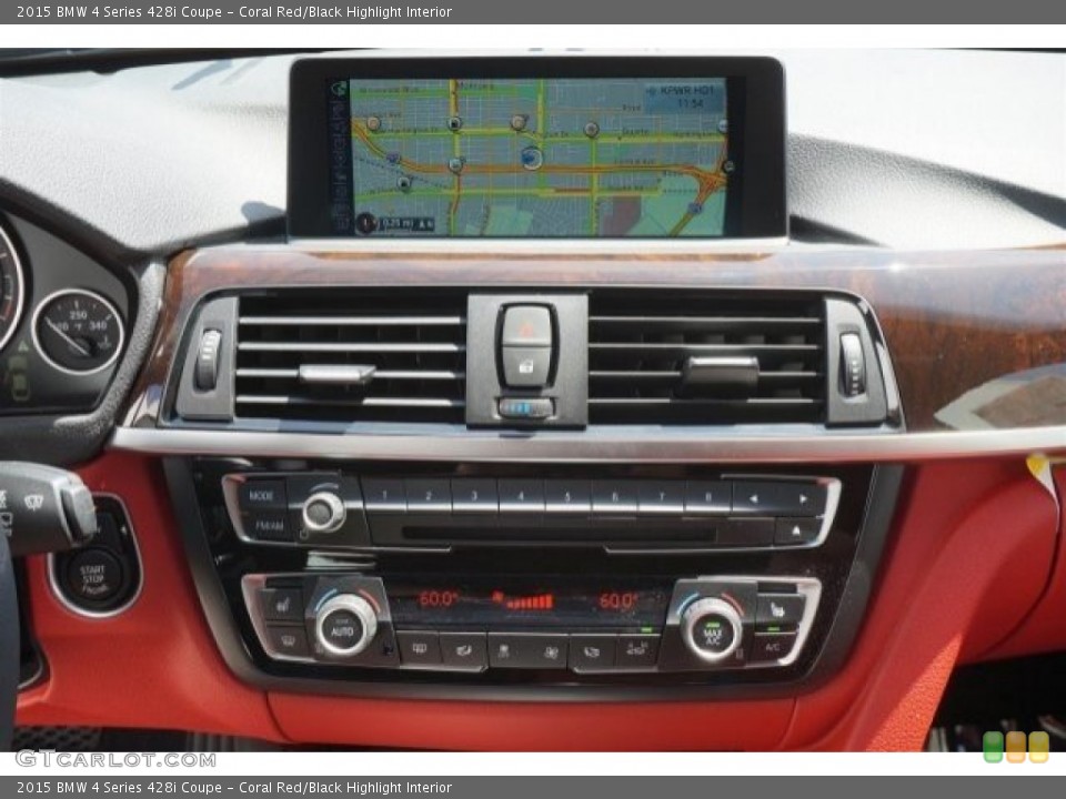 Coral Red/Black Highlight Interior Controls for the 2015 BMW 4 Series 428i Coupe #97040190