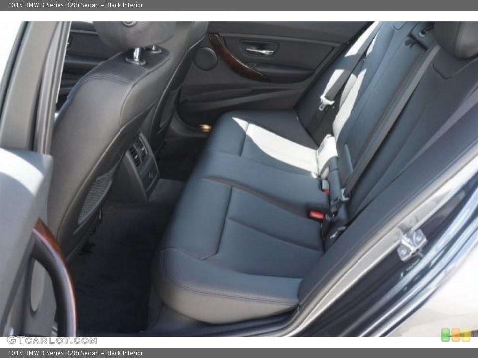 Black Interior Rear Seat for the 2015 BMW 3 Series 328i Sedan #97041774