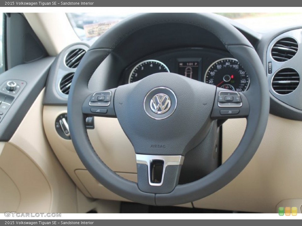 Sandstone Interior Steering Wheel for the 2015 Volkswagen Tiguan SE #97044921