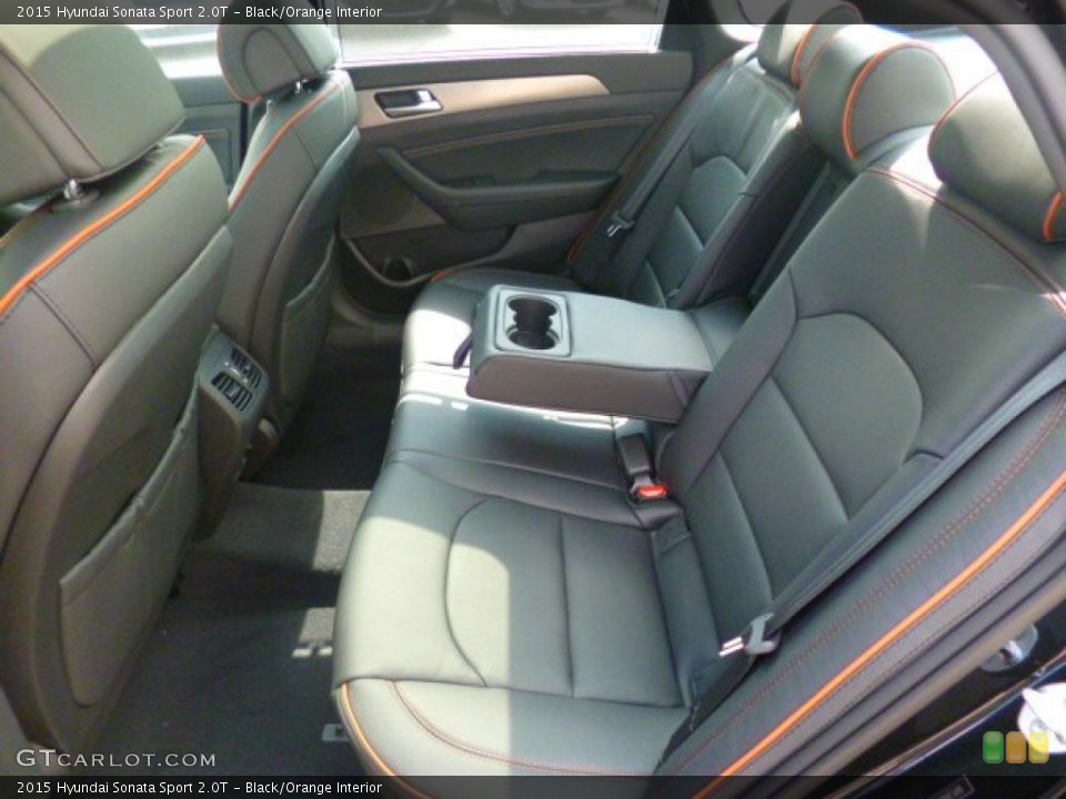 Black/Orange Interior Rear Seat for the 2015 Hyundai Sonata Sport 2.0T #97053178