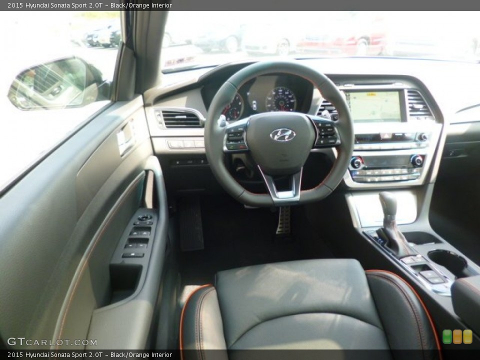 Black/Orange Interior Dashboard for the 2015 Hyundai Sonata Sport 2.0T #97053197