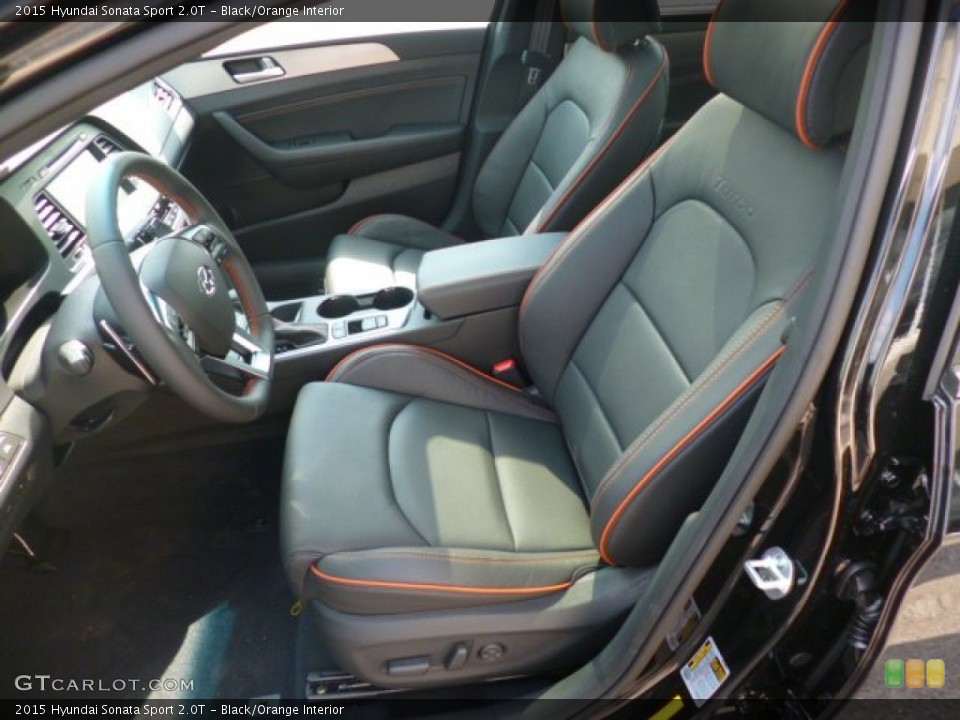 Black/Orange Interior Front Seat for the 2015 Hyundai Sonata Sport 2.0T #97053218