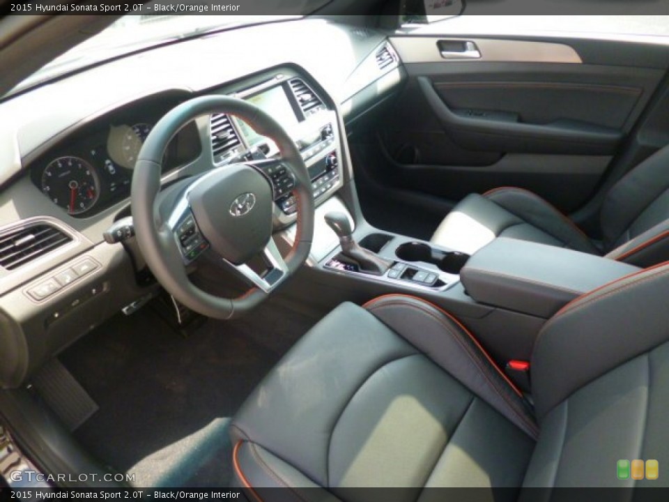 Black/Orange Interior Prime Interior for the 2015 Hyundai Sonata Sport 2.0T #97053242