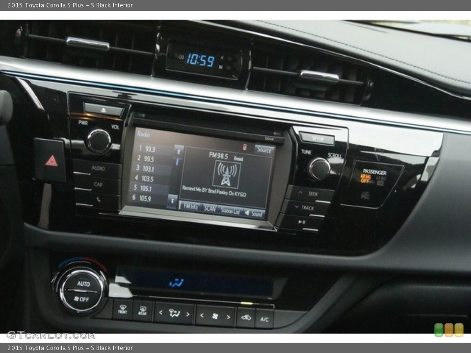 S Black Interior Controls for the 2015 Toyota Corolla S Plus #97053950