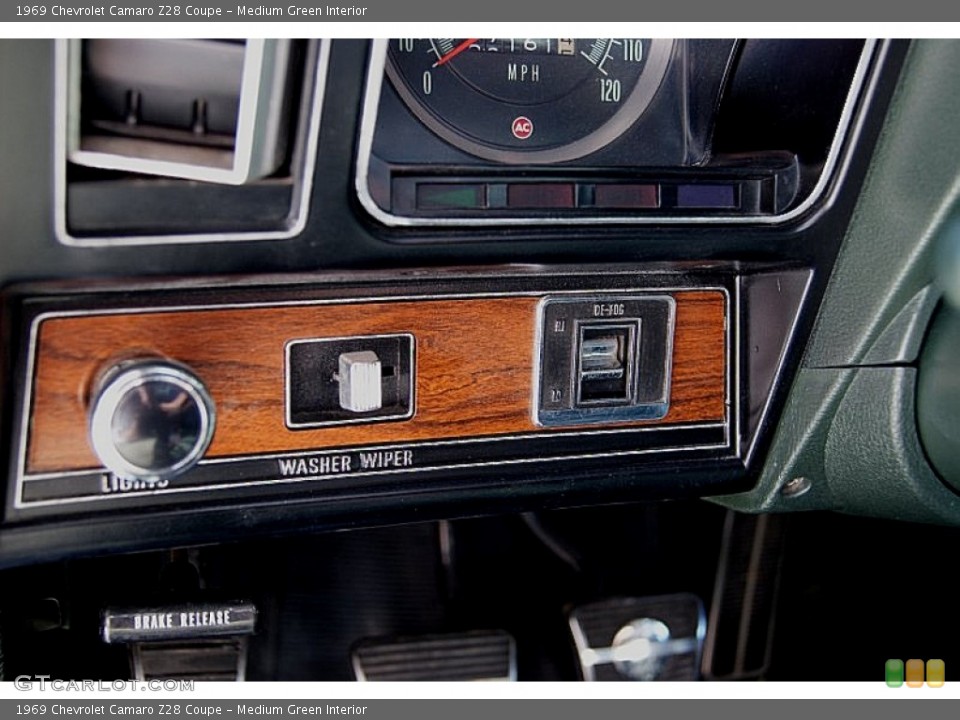 Medium Green Interior Controls for the 1969 Chevrolet Camaro Z28 Coupe #97061276