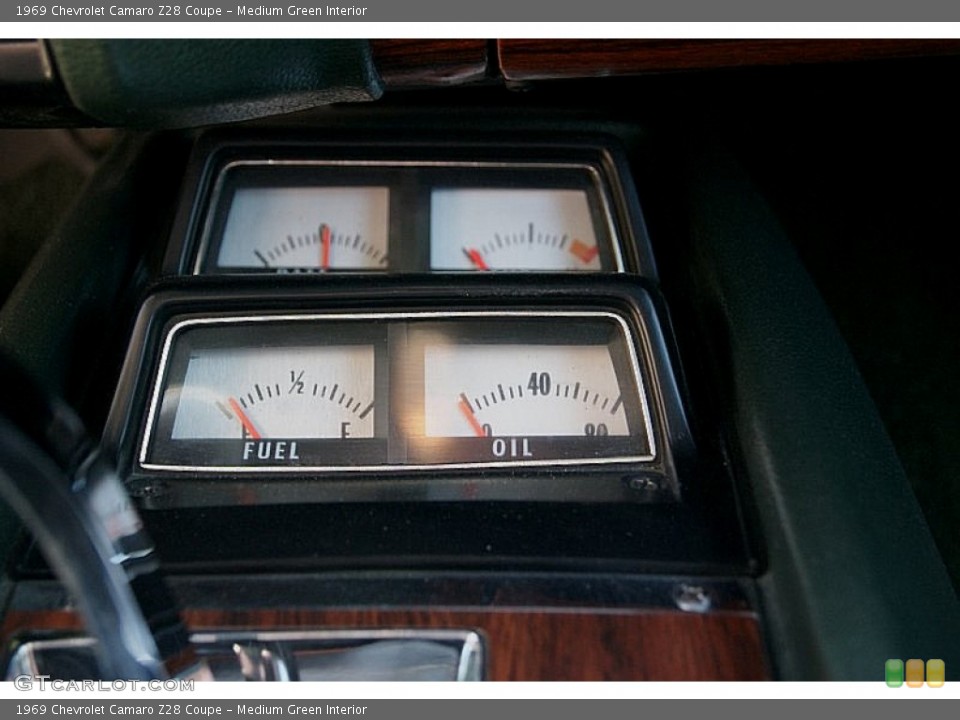 Medium Green Interior Gauges for the 1969 Chevrolet Camaro Z28 Coupe #97061389