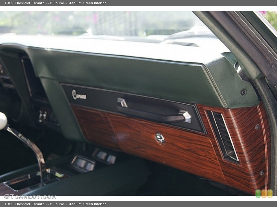 Medium Green Interior Dashboard for the 1969 Chevrolet Camaro Z28 Coupe #97061458