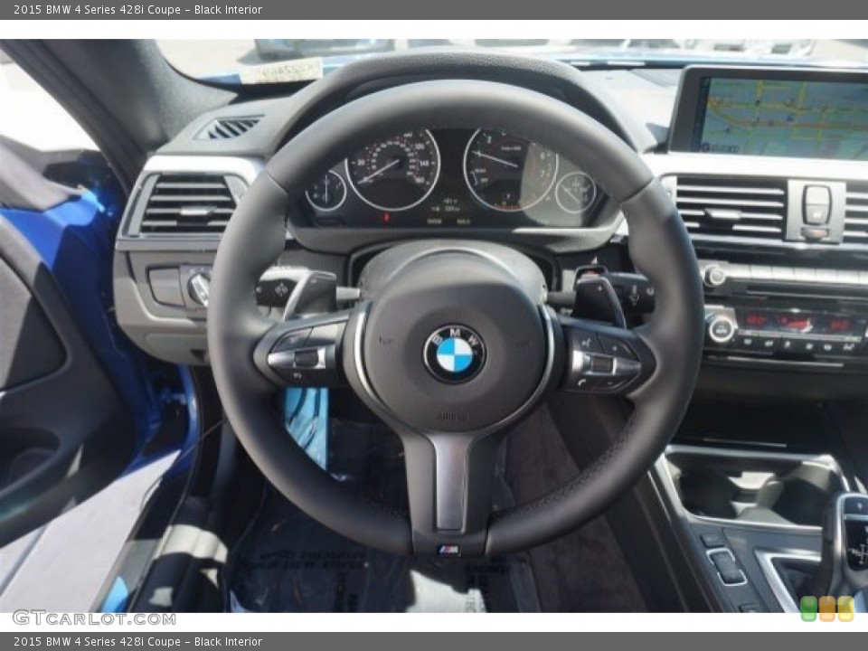 Black Interior Steering Wheel for the 2015 BMW 4 Series 428i Coupe #97061576