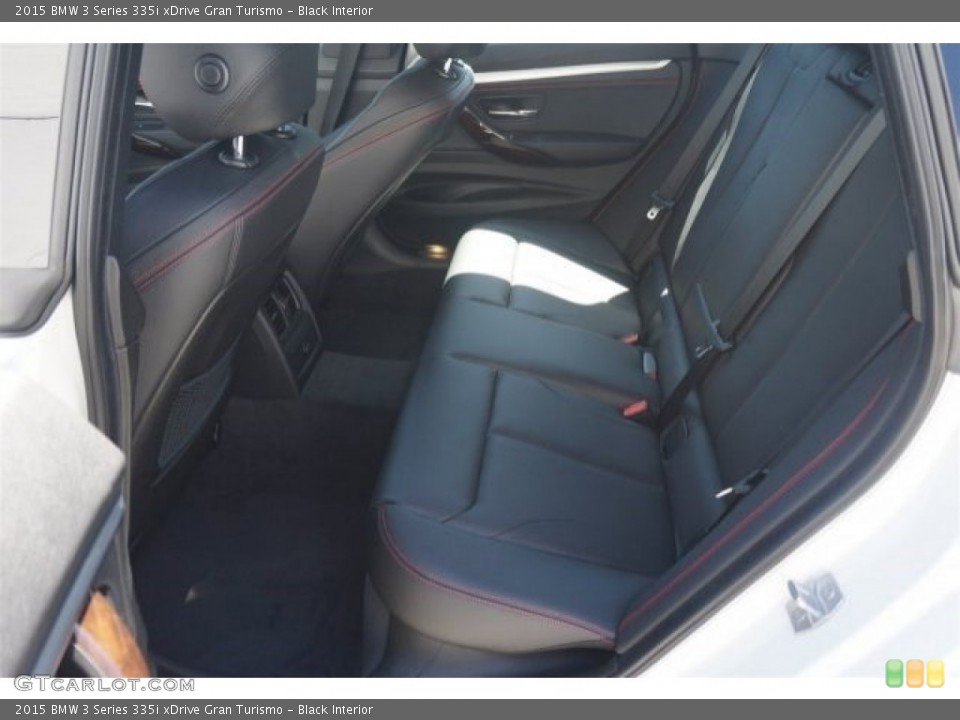 Black Interior Rear Seat for the 2015 BMW 3 Series 335i xDrive Gran Turismo #97062602
