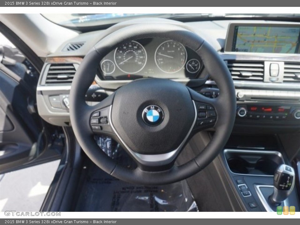 Black Interior Steering Wheel for the 2015 BMW 3 Series 328i xDrive Gran Turismo #97062719