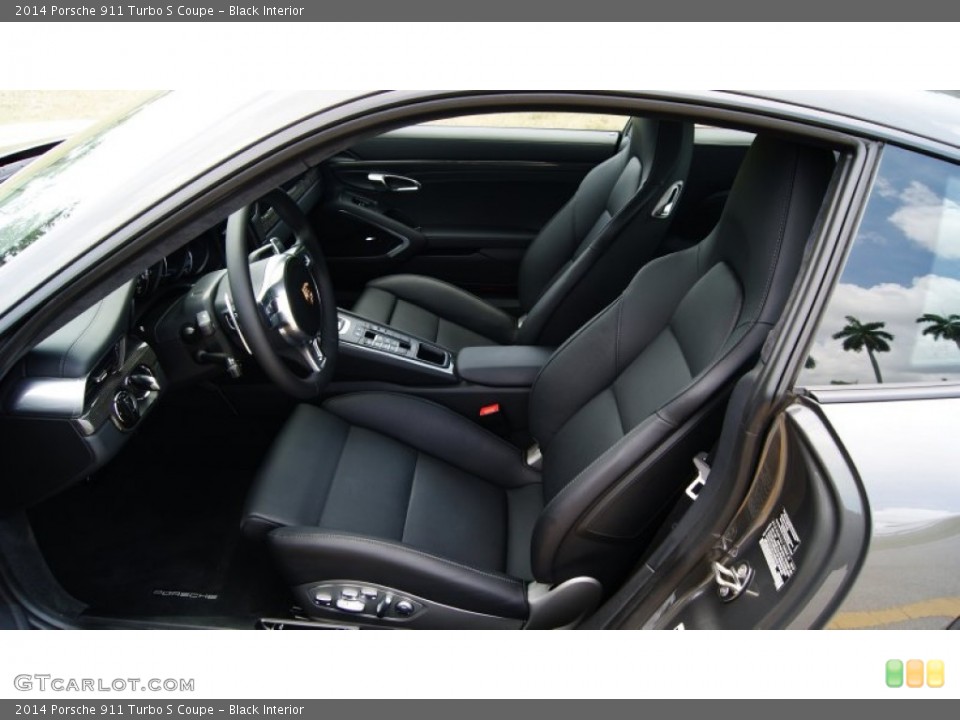 Black Interior Front Seat for the 2014 Porsche 911 Turbo S Coupe #97063202