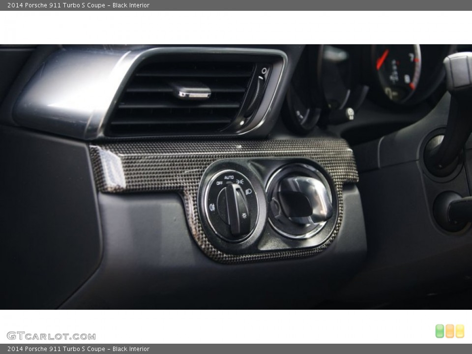 Black Interior Controls for the 2014 Porsche 911 Turbo S Coupe #97063415