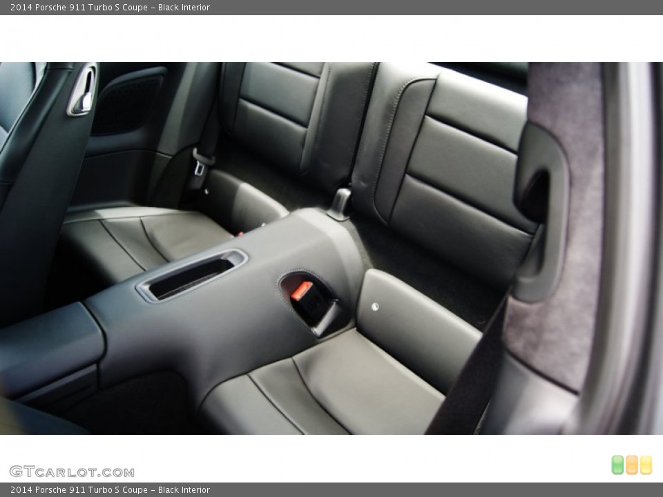 Black Interior Rear Seat for the 2014 Porsche 911 Turbo S Coupe #97063439
