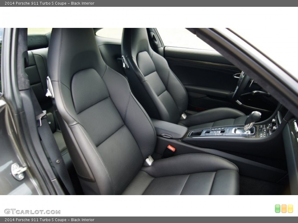 Black Interior Front Seat for the 2014 Porsche 911 Turbo S Coupe #97063526