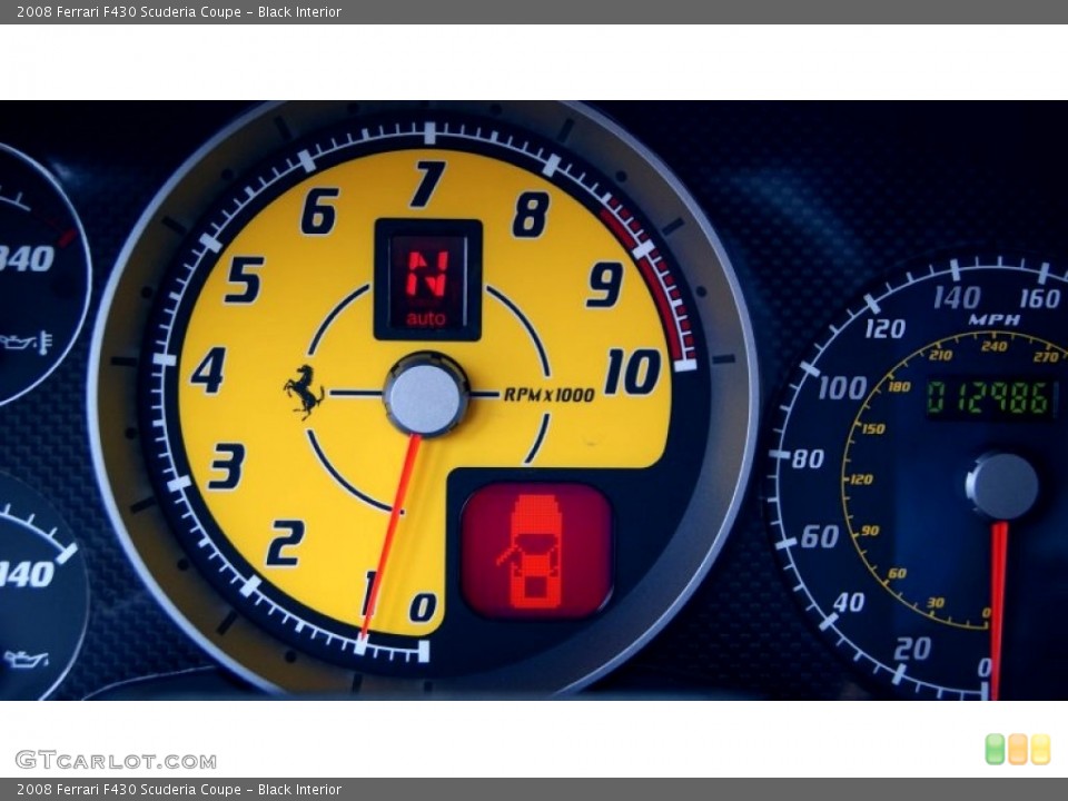 Black Interior Gauges for the 2008 Ferrari F430 Scuderia Coupe #97064561