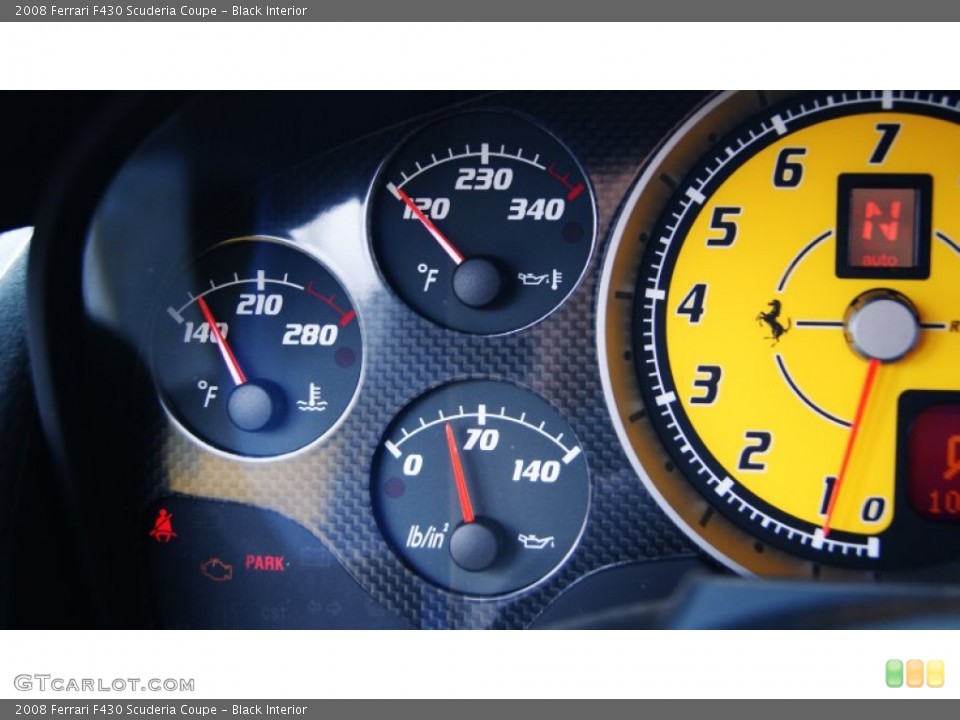 Black Interior Gauges for the 2008 Ferrari F430 Scuderia Coupe #97064573