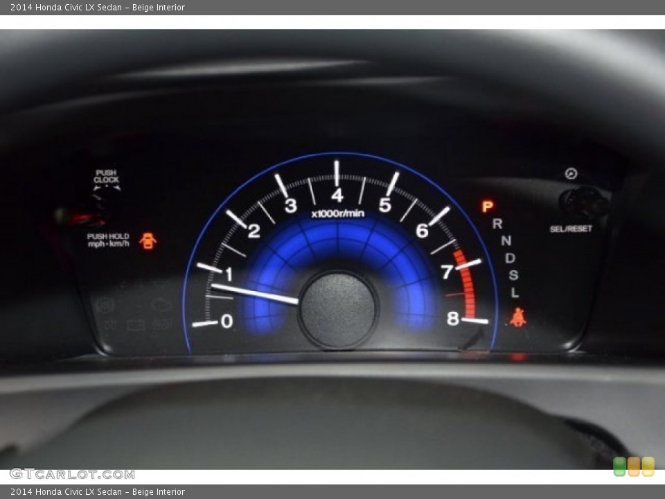 Beige Interior Gauges for the 2014 Honda Civic LX Sedan #97064618