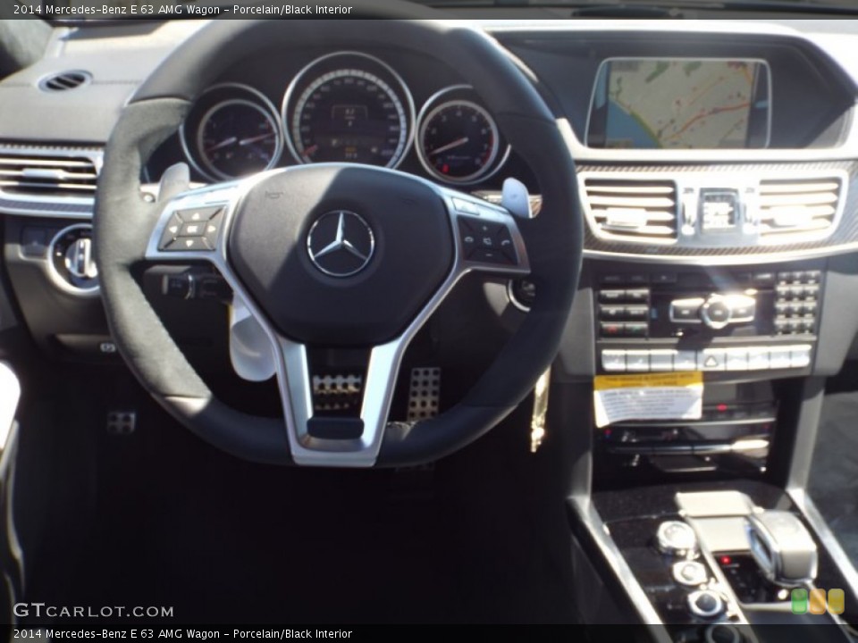 Porcelain/Black Interior Steering Wheel for the 2014 Mercedes-Benz E 63 AMG Wagon #97069891